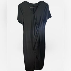 Elegant Black Wrap Dress